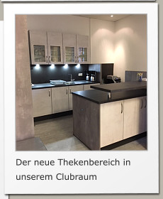 Der neue Thekenbereich in unserem Clubraum