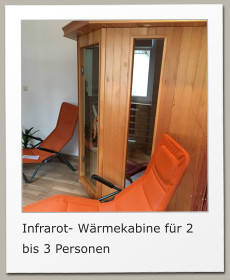 Infrarot- Wärmekabine für 2 bis 3 Personen